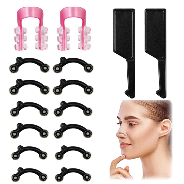 16 st Nose Shaper, Fashion Invisible Nose Up Lift Clip Shaper Shaping Uträtning Tool Beauty Kit By