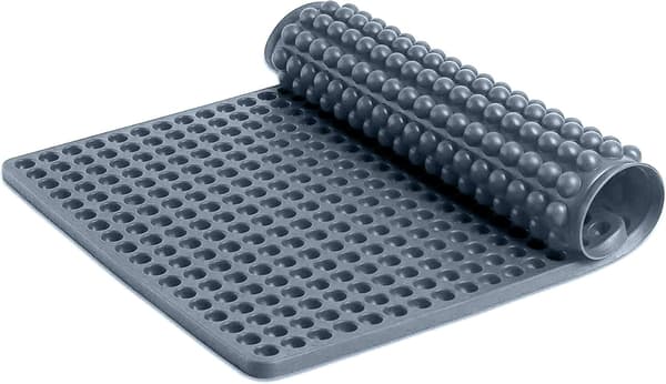 Silikonbakematte - 1 cm - Silikonhalvkule med celler - 468 Hundekjeks og godbitform, Bakepapir - Pralinform, 40 x 29 cm, Grå