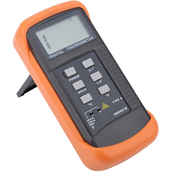 Termoelementtermometer, DM6801B Enkanalig Digital Termometer med K-typ Termoelementsensor LCD-bakgrundsbelysning Termoelementtestare