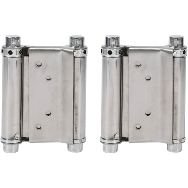 2Pcs Stainless Steel Double Action Spring Hinges Saloon Door Hinges Hinged Swing Door, Load Capacity Up to 15 Kg