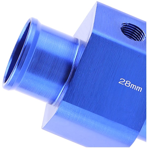 Universaali adapteri lämpötila-anturille, veden lämpötila sinisessä metallissa 28mm 28mm