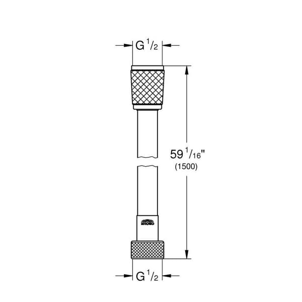GROHE ROTAFLEX duschslang 28409001 - 150 cm - krom