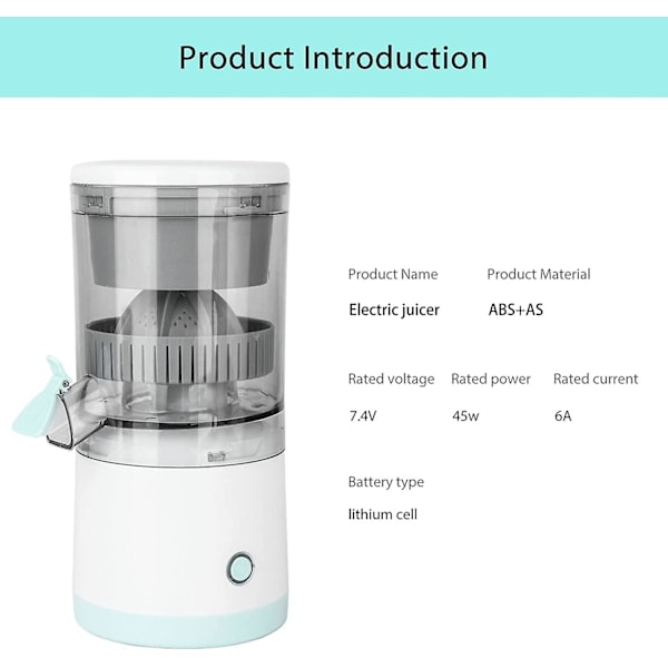 Elektrisk Juicer, Sitrus Appelsinpresser, Automatisk Elektrisk Presser Juicer, For Appelsin, Sitrus, Eple, Grapefrukt