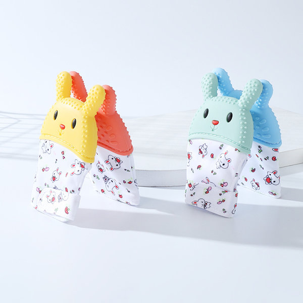 3-pak Baby Teething Mitts BPA Vaskbar Holdbar Baby Teething Handsker Anti-Scratch Baby Beskyttende Handsker