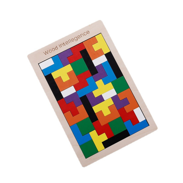 Barn Tetris Leksaker Tangram Tetris Pussel Pedagogiska Baby Barn Leksaker | Leksaker Förskoleleksaker och låtsasspel | Handgjorda träleksaker