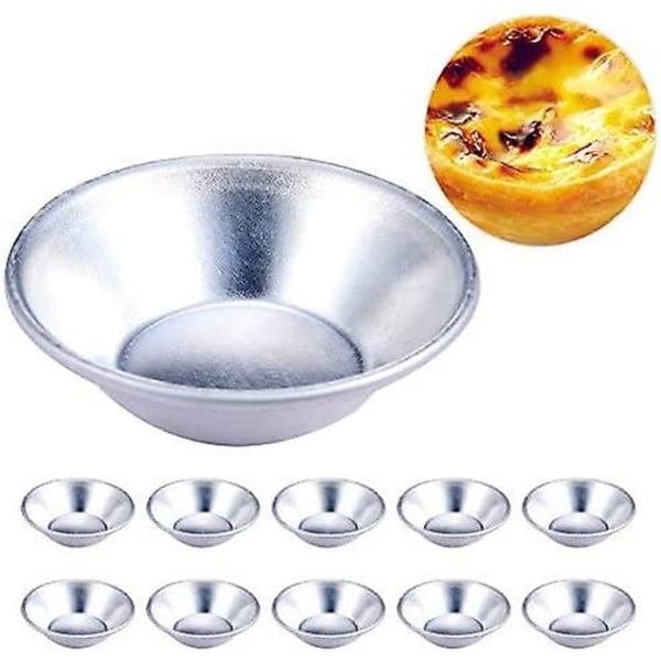 10 kpl Kakkumainen Munakakku Pasteis De Nata Uunipaisto Pyöreä Vanukas Tin Kakku Työkalu (10 kpl)