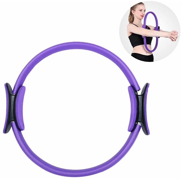 Pilates-rengas - Ensiluokkainen särkymätön taikakuntoiluympyrä reisien, vatsalihasten ja jalkojen kiinteyttämiseen, violetti