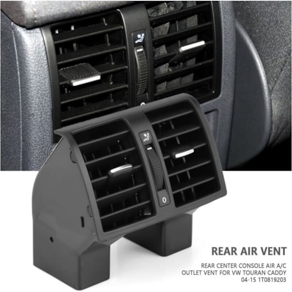 Luftudtag vind A/C til bagerste midterkonsol til Touran Caddy 04-15 1T0819203