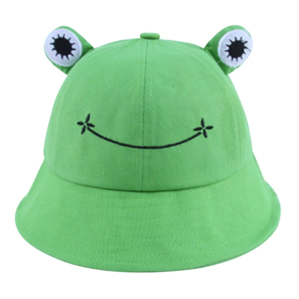 Bucket Hat Åndbar Frog Ears Broderimønster Cotton Froggy