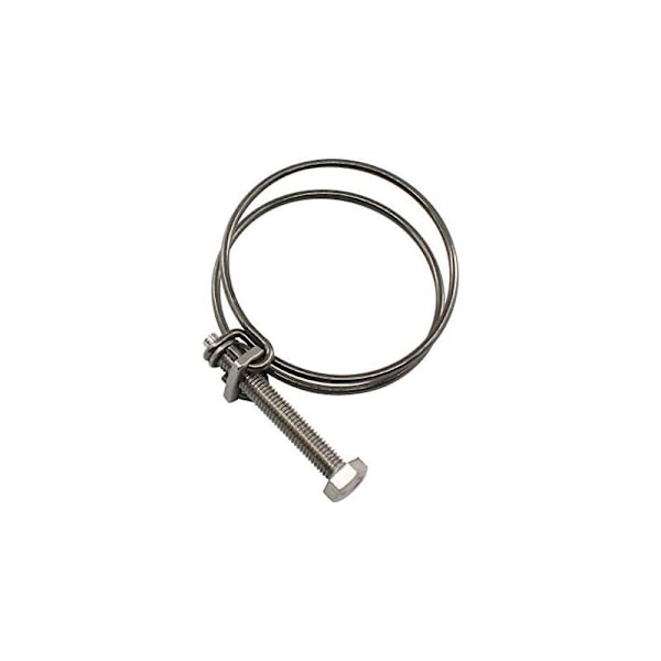 Sett med 6 strammehalsbånd i rustfritt stål 304 med dobbel wire 55-60 mm