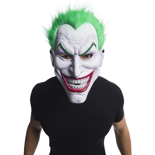 Vuxen clown mask i PVC + hår, flerfärgad, one size.