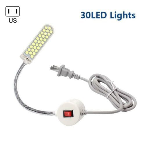2PCS 2W 30LED Symaskin Lampa Fast Bas Flexibel Magnetisk Tu