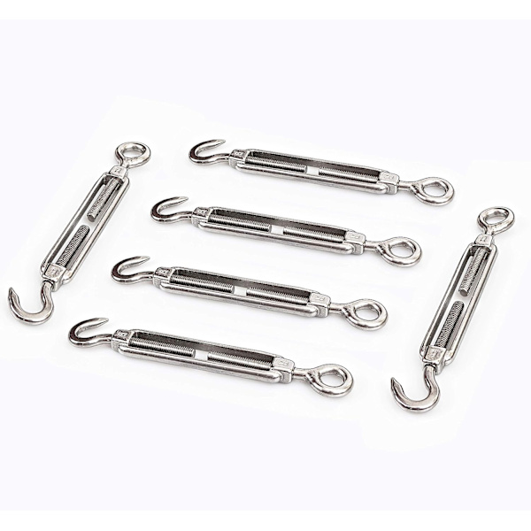 M6 Krog  Øje / C til o spændebøjle 304 Rustfrit stål, hardware kit til Wire Rope spænding Heavy Duty, til Solskærm, teltinstallation, anti - rust,