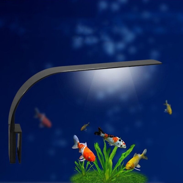 Ultra Tynd Clip-on Akvarium LED Plantelys (Sort & Hvidt Lys)