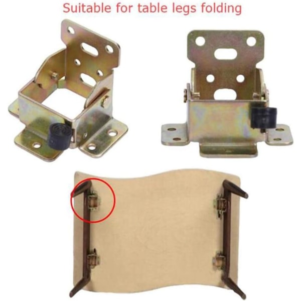 （1 par）90 graders selvlåsende foldbare bordbensforlænger, fold