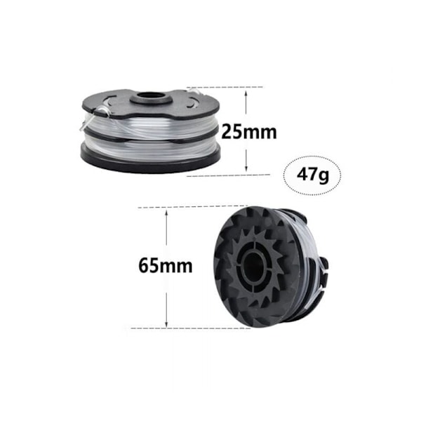 4 kpl varalankakeloja, varanailonlankaa Lidl Parkside -trimmeriin, PRTA 20-Li A1, B2, C3, PRT 550 A1, A3