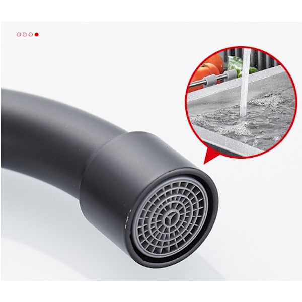 Baariallasen hana, yksireikäinen, mattamusta minikeittiöhanan hana, yksivipuinen lyijytön moderni märkäbaarihanan hana 60 cm:n putkella
