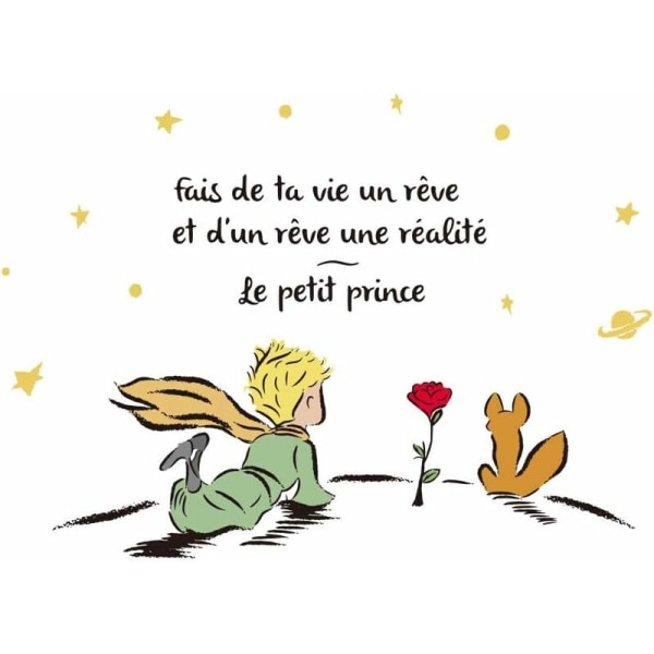 The Little Prince Väggdekor Väggdekor Citat Gör ditt liv till en dröm Väggdekor Barnkammare Baby Barn Sovrum Dagis