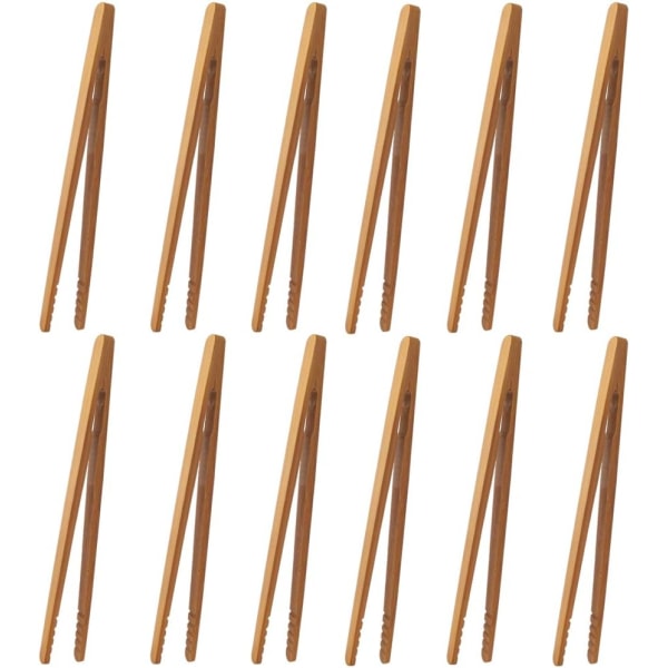 Bambustang, 12 stk Bambuskjøkkentang Trebrødtang Toas