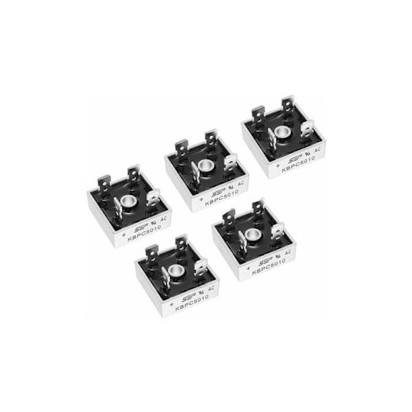 5 kpl KBPC5010 Diodit Pont Recovery 50A 1000V Yksivaiheinen Aalto 50a Elektronidiodit piireiällä, jossa 4 nastaa