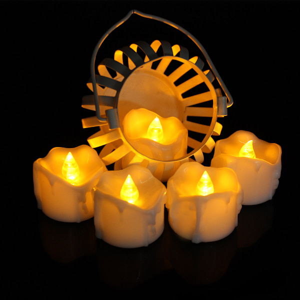 LED-ljus för födelsedag, jul och bröllopsdekoration (12-pack)