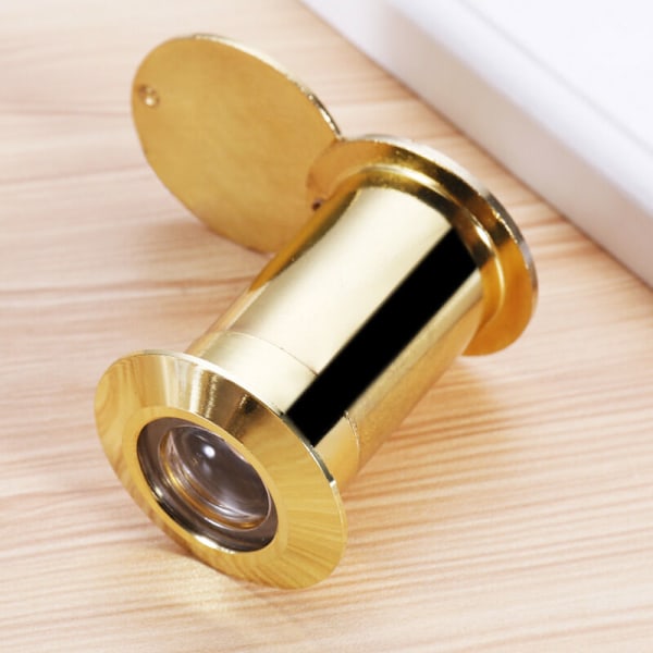Mässing 200 ° 46-76mm Poli Guld 2st täckande dörrkikare