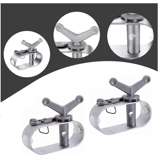 Sæt med 2 strammere til beskyttelsespresenning, poolstrammer, poolpresenningsspil i aluminiumslegering, kabelstrammer, poolpresenning, tilbehør