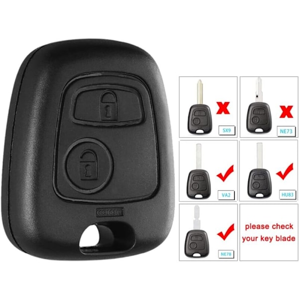 Andra reservdelar för bil, reservnyckel med fjärrkontroll skruvknapp för Citroën C1 C2 C3 C4 C5 Xsara Picasso Saxo Berlingo Toyota Aygo Peugeot 103 2