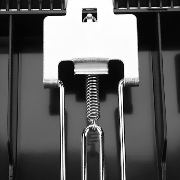 Skuffe-kasse indsats Indsættelsesplade udskiftningsboks med metalclips 4 3-delt billetter til sølv opbevaringsboks lille boks (sort)