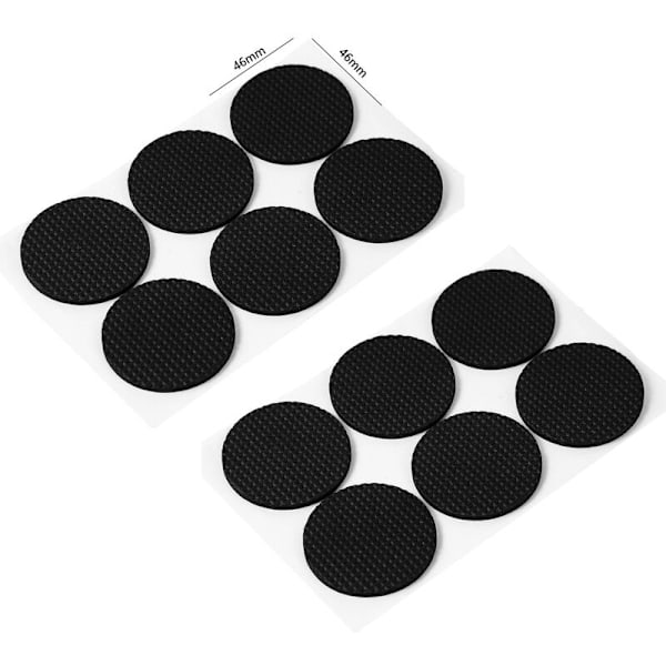 24 stycken filtkuddar, 40 mm självhäftande svart skyddsfiltbuffer, 5 mm tjock, möbelkuddar för möbelfötter (runda, 40 mm)