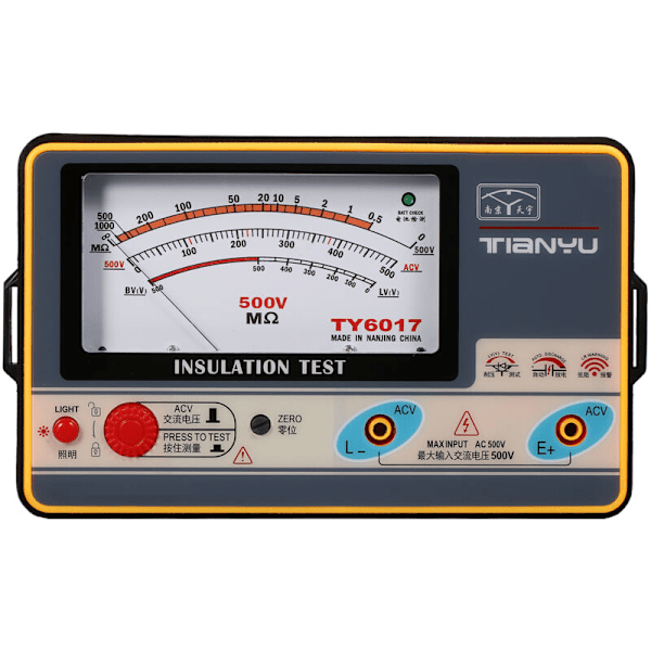 Isolasjonsresistans tester Ohmmeter Digital Megger Bærbar isolasjons Megameter 0-1000mΩ 500V Høy-presisjons megahmmeter isolasjonsinstrument