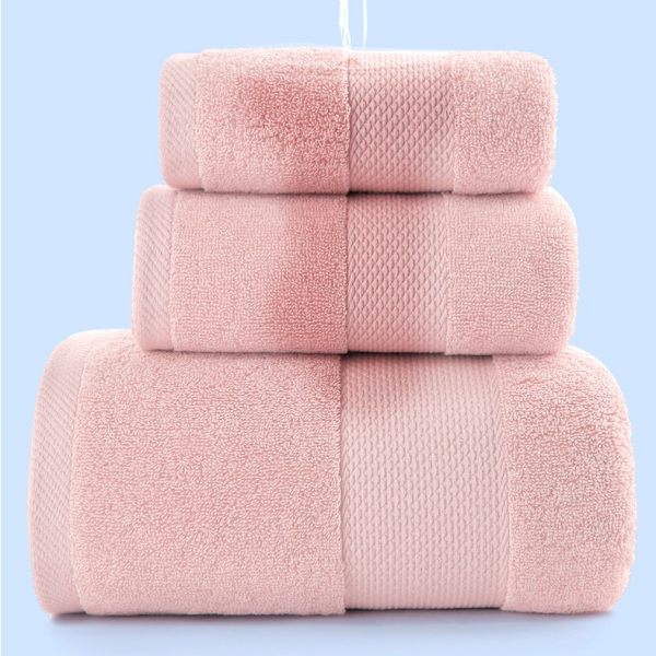Badehåndklædesæt, superabsorberende røget rosa
