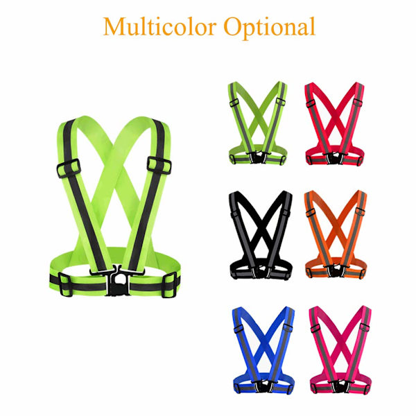 Reflekterande säkerhetsväst för vuxna/barn, justerbar västjacka med hög synlighet, sportutrustning med hög synlighet för jogging, 2-pack (blå)