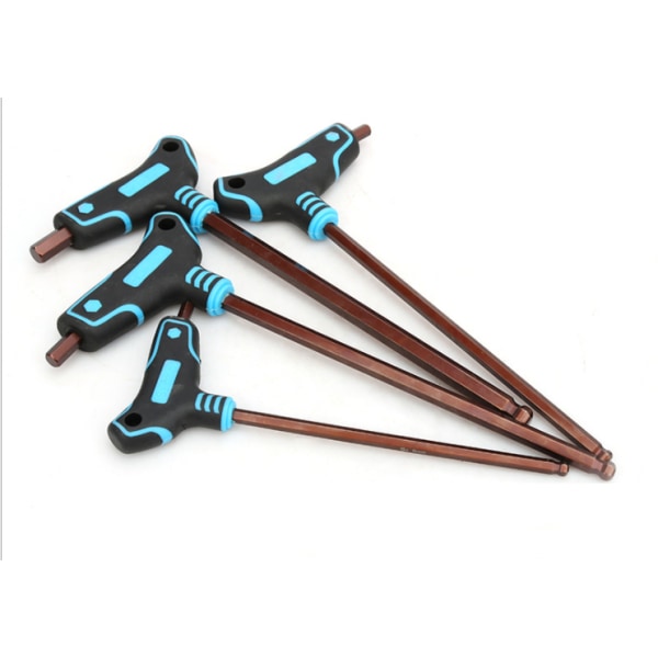 Pallopää Allen-avain T-muotoinen pallopää ruuvimeisseliavain kahvalla 4 kpl (4mm)