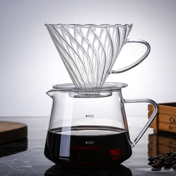 Filterkop håndbrygget kaffefilter (1 stk. transparent)