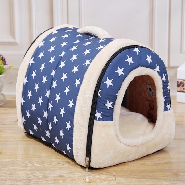 Myk og varm katteseng Vinter Sofa Rede, Bærbar Igloo Dyrehus for Katter, Mini Liten Hundebed, Dyrebed for Katt, Kattunge, Valp og Kanin M 60X45cm