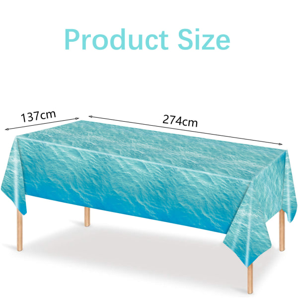 Ainutlaatuinen pöytäliina Muovipöytäliina, 1 kpl meriaalto pöytäliina 137*274cm