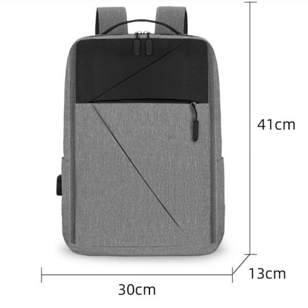 Affärsryggsäck för män, stor kapacitet casual datorväska, multifunktionell USB-laddning tredelad ryggsäck
