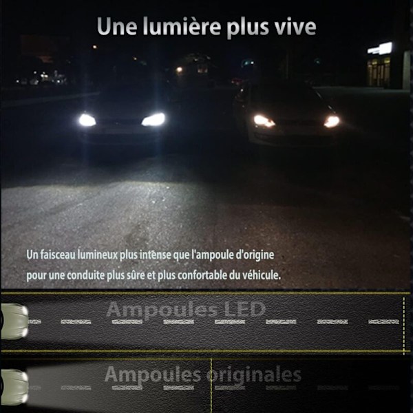 H4 LED-polttimo, 6500K valkoinen, 24 V auton kauko-/lähivalojen muunnossarja. (2 kpl)