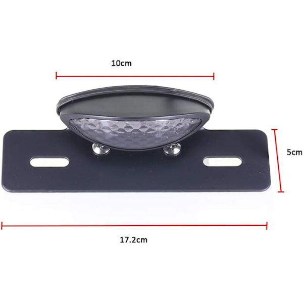 Motorcykel LED Rød Baglygte Bremse Stop Nummerpladelygte Universal Modificeret Retro