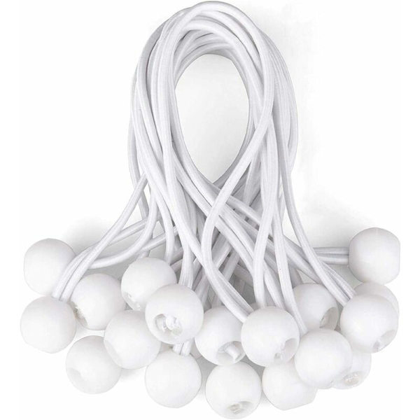 20 st presenningspännare Kulspännare Elastisk spännare Gummispännare för banderoll, presenning, paviljong, tält, gardiner Förlängningssele, tjära