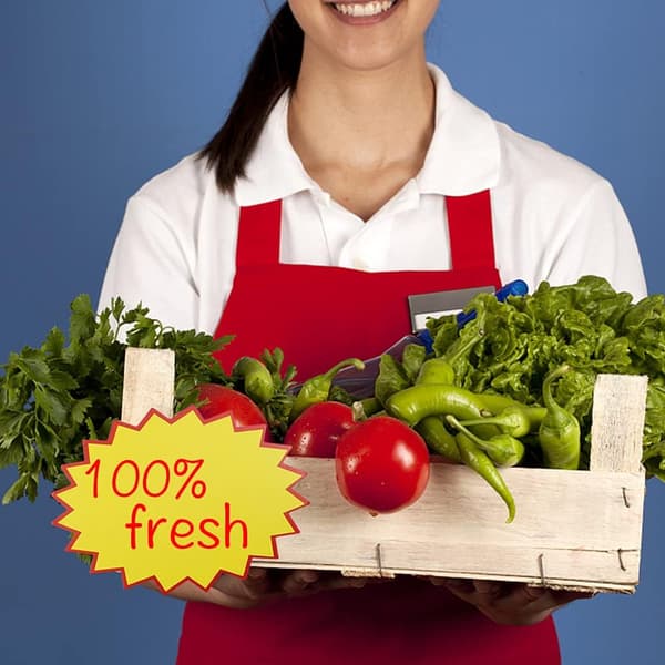 100 stk. papiretiketter for utsalgspris 3,2 x 4,3 tommer