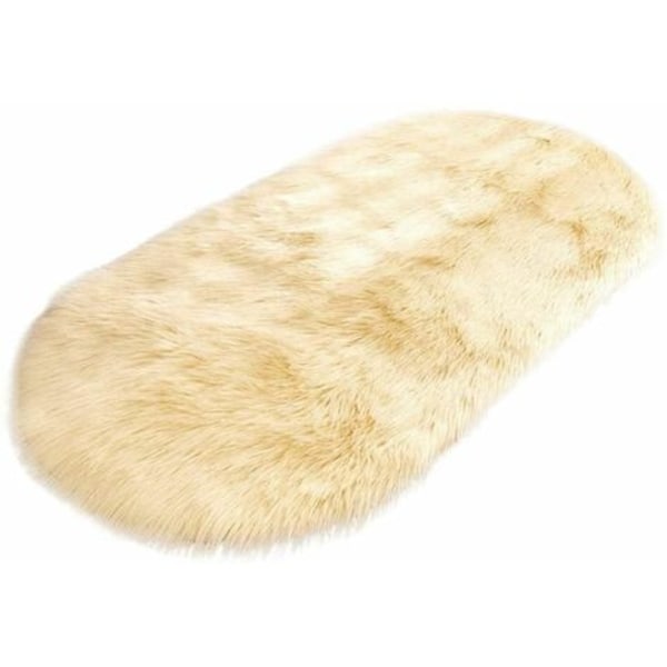Lammeskinns teppe saueskinns teppe imitert pels Deco pels teppe mykt lammeskin imitert langhåret pels utseende imitert ull seng tepper sofa matte shaggy tepper for seng