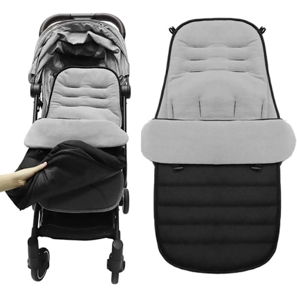 Universal vognpose for barnevogn, Vinter babyvogn, avtakbar vanntett sovepose for vinterbaby med glidelås, for 0 til 4 år gammel baby,