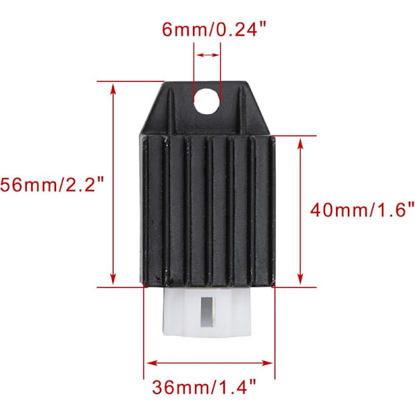 12V 4 Ben Réger regulator Udskiftningsregulator til 50cc 70cc 90cc 110cc 125cc 4 hjul ATV COMOTER SCOOT KART DUN DUNE BUGGY