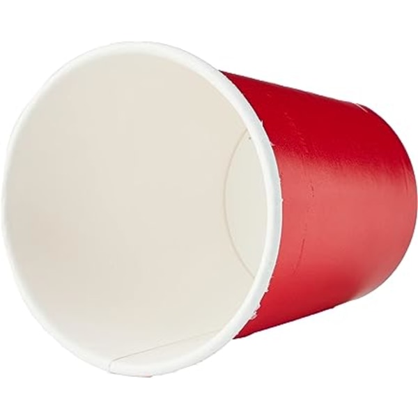 9 oz 250 ml solide papirkopper (røde, 20 stk) | Elegant rubinrødt tema