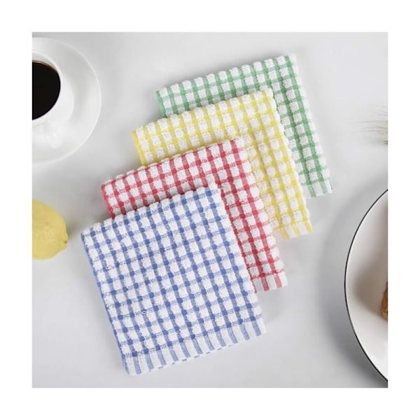Disktrasor för rengöring av köksredskap, superabsorberande disktrasor, rengöringsdukar i bomull, 8-pack, 30x30 cm