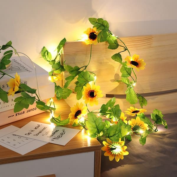 Rattan String Lights 1 Pack Garland Pendant Lights för hem, rum, sovrum, väggdekoration