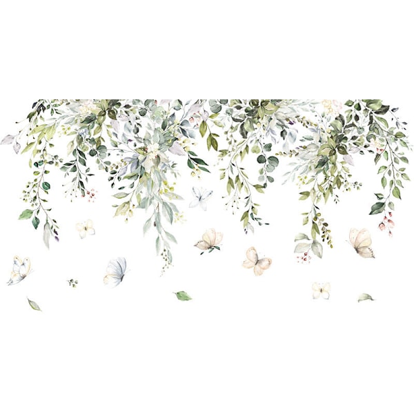 En sats väggdekaler vuxen sovrum självhäftande väggar blommor fjärilar-väggdekoration väggdekal