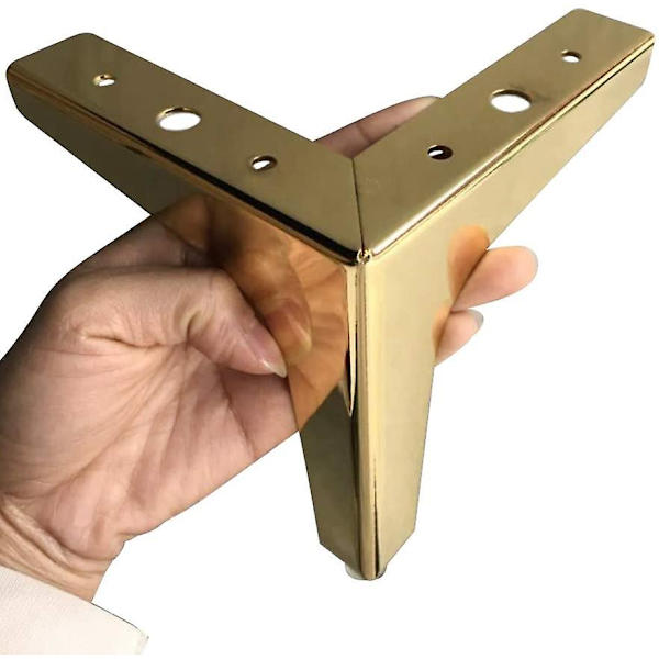 Metalliset sohvanjalat Huonekalujen korvaavat jalat Kultaiset sohvan jalat Raskaat kolmiot 17cm